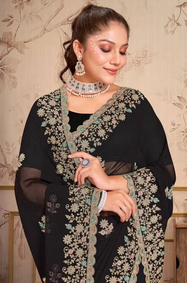 Georgette_Silk_Saree