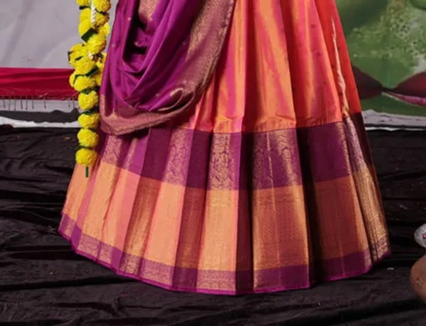 New_Semi_Stitiched_Banarasi_Lehenga_Choli