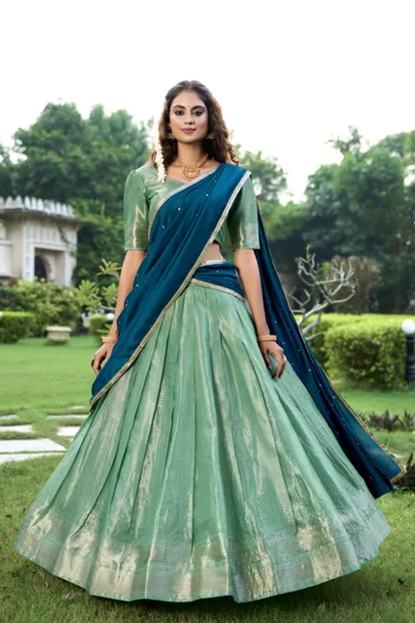 Latest_Semi_Stitched_Banarasi_Lehenga_Choli