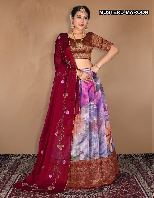 Latest_Semi_Stitched_Lehenga_Choli_With_Dupatta
