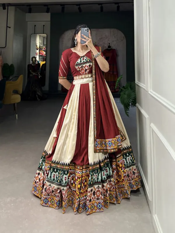 New_Semi_Stitiched_Lehenga_Choli