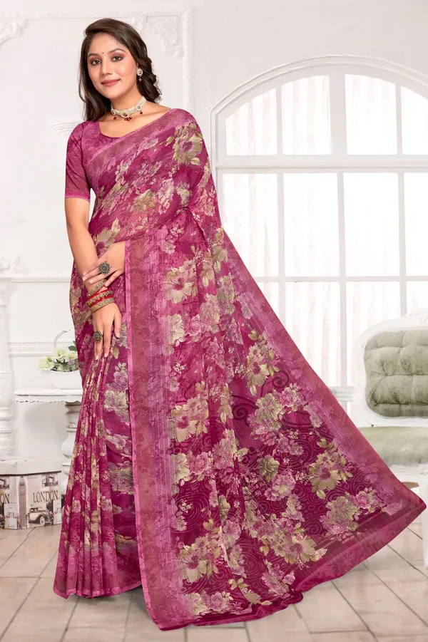 Georgette_Silk_Saree