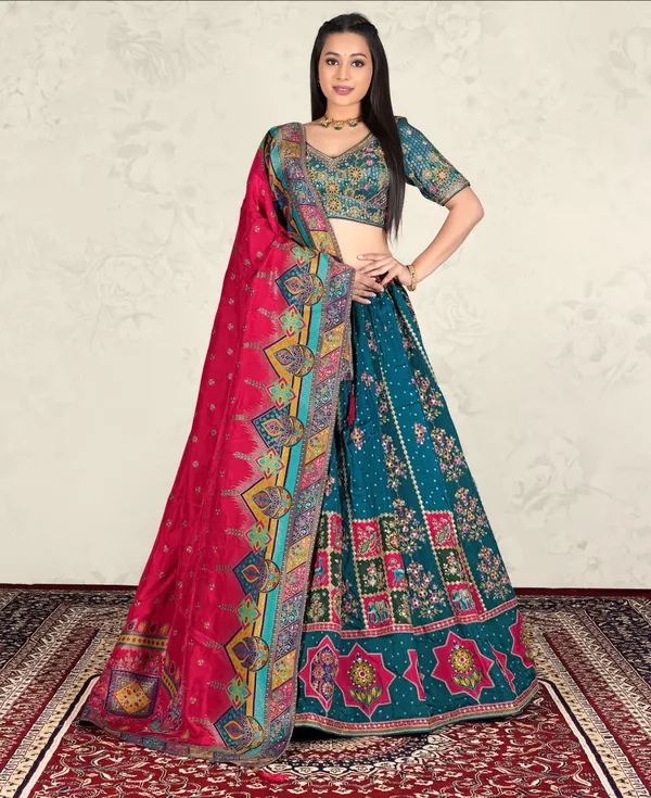Latest_Semi_Stitched_Lehenga_Choli_With_Dupatta