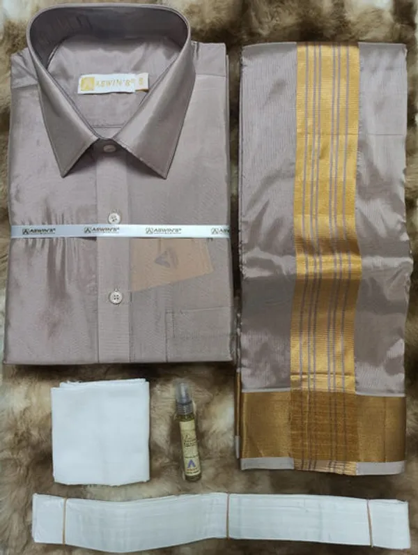 Art_Silk_Dothi_Set_Shirt_Dothi_Kerchief_Belt_3_In_1_Big_Border