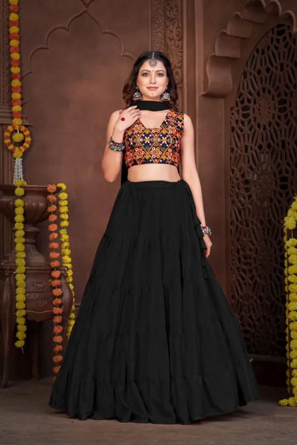 New_Semi_Stitiched_Lehenga_Choli