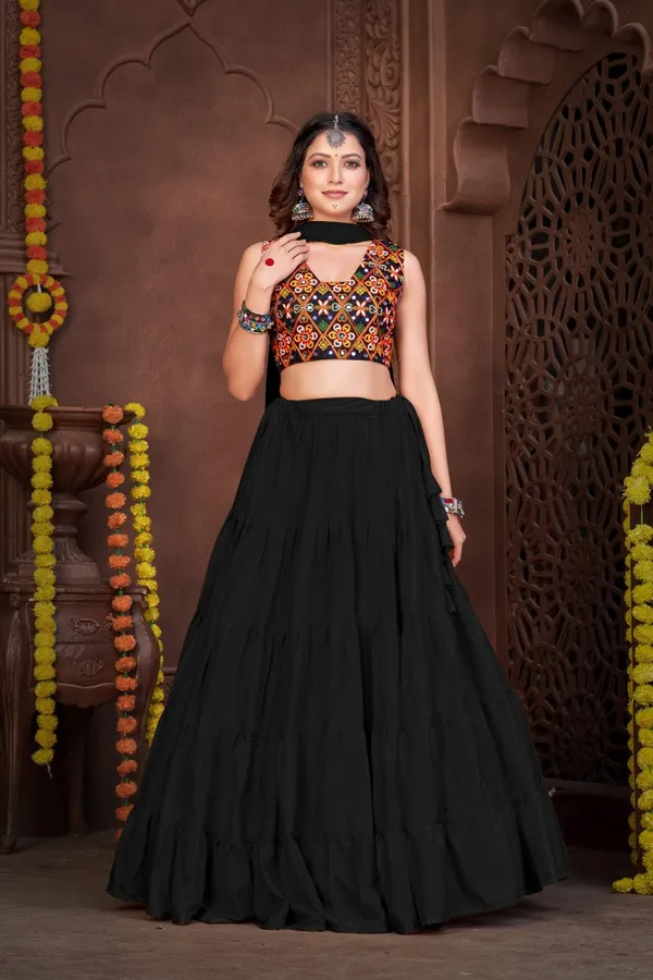 New_Semi_Stitiched_Lehenga_Choli