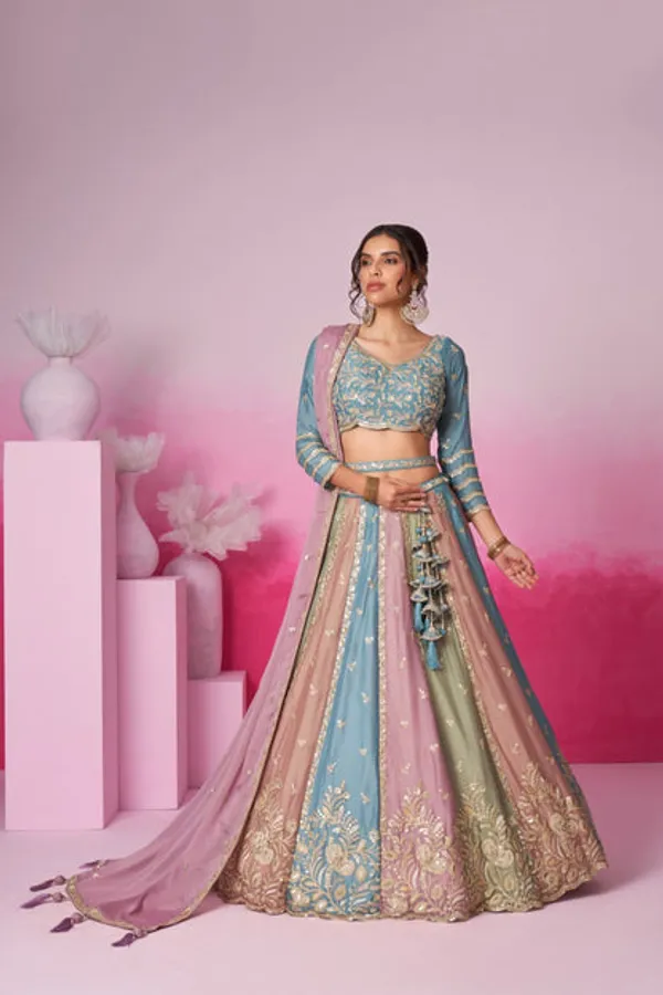 New_Semi_Stitiched_Lehenga_Choli