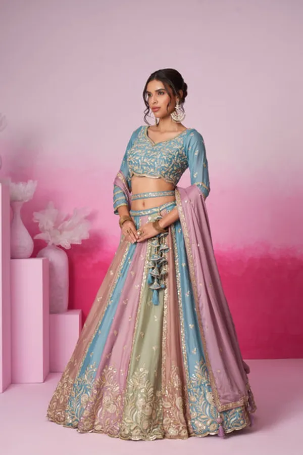 New_Semi_Stitiched_Lehenga_Choli