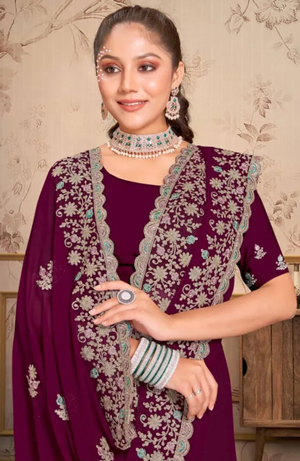 Georgette_Silk_Saree
