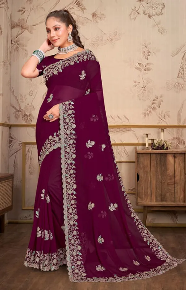 Georgette_Silk_Saree