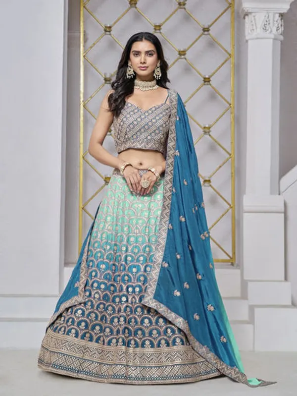 Latest_Semi_Stitched_Lehenga_Choli_With_Duppatta
