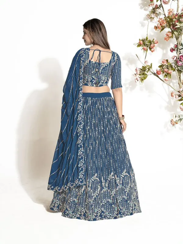 New_Semi_Stitiched_Georgette_Lehenga_Choli