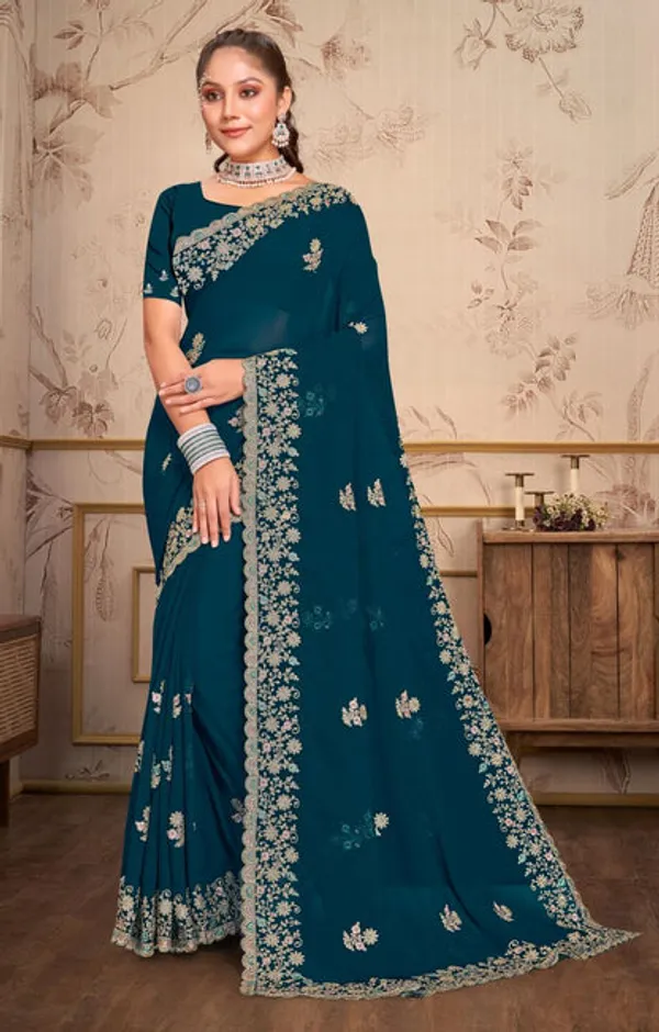 Georgette_Silk_Saree