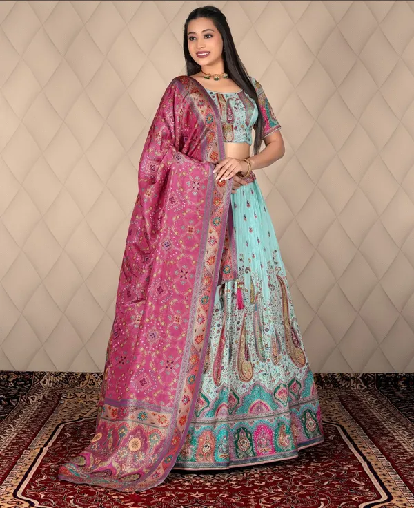 Latest_Semi_Stitched_Lehenga_Choli_With_Dupatta