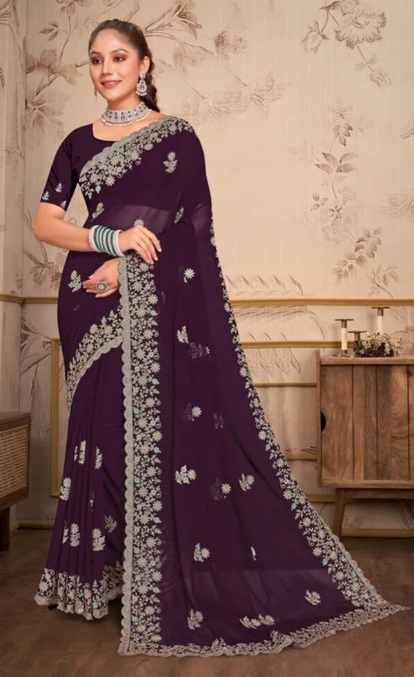 Georgette_Silk_Saree