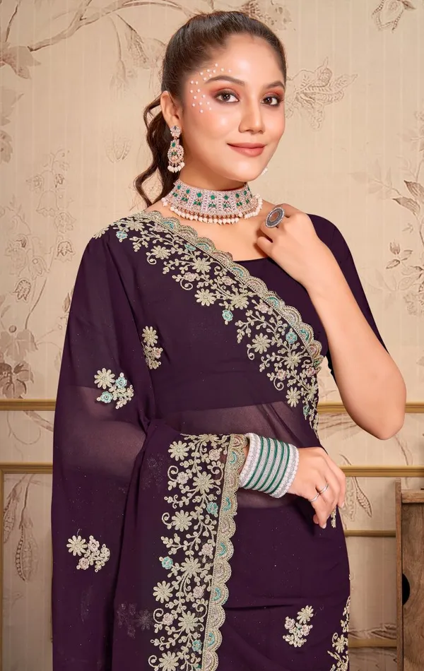 Georgette_Silk_Saree