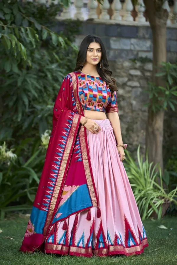 New_Semi_Stitiched_Lehenga_Choli