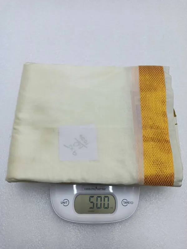 Raw_Silk_Dhothi_8_Yards_Dothi_X_4yards_Shalya_1_Cm_Border_Gold_Jari