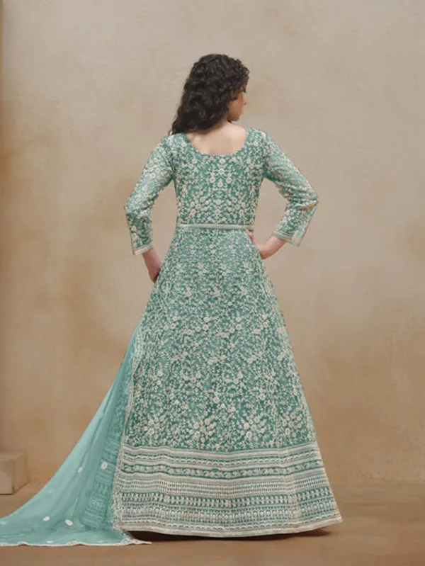 Semi_Stitched_Gown_With_Duppatta