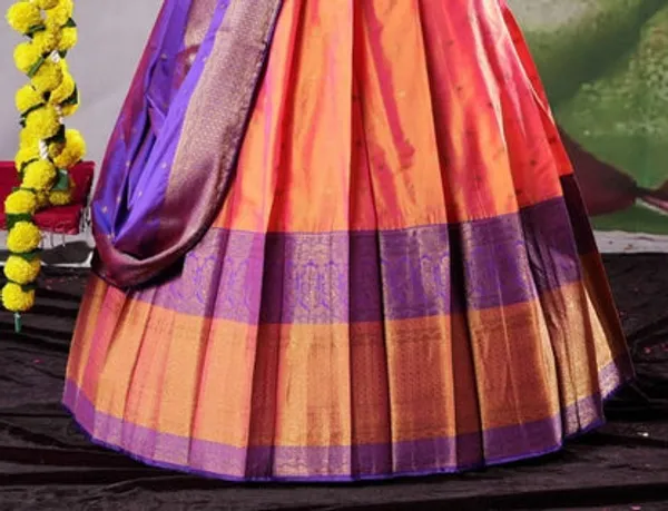 New_Semi_Stitiched_Banarasi_Lehenga_Choli