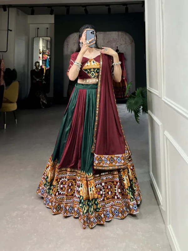 New_Semi_Stitiched_Lehenga_Choli
