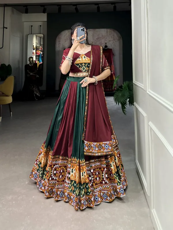 New_Semi_Stitiched_Lehenga_Choli