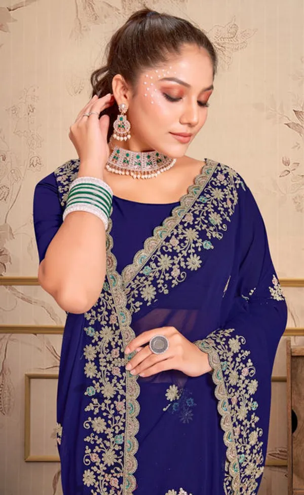 Georgette_Silk_Saree