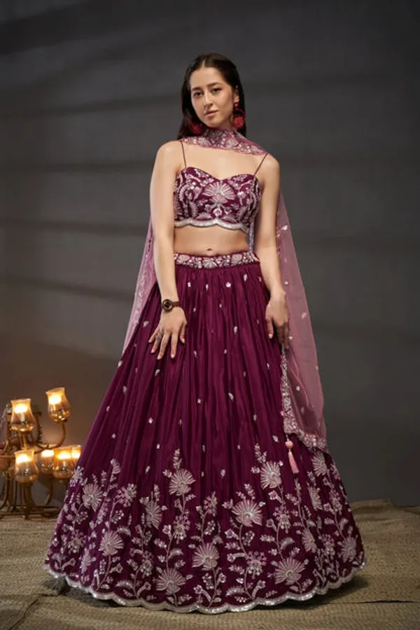 New_Semi_Stitiched_Lehenga_Choli