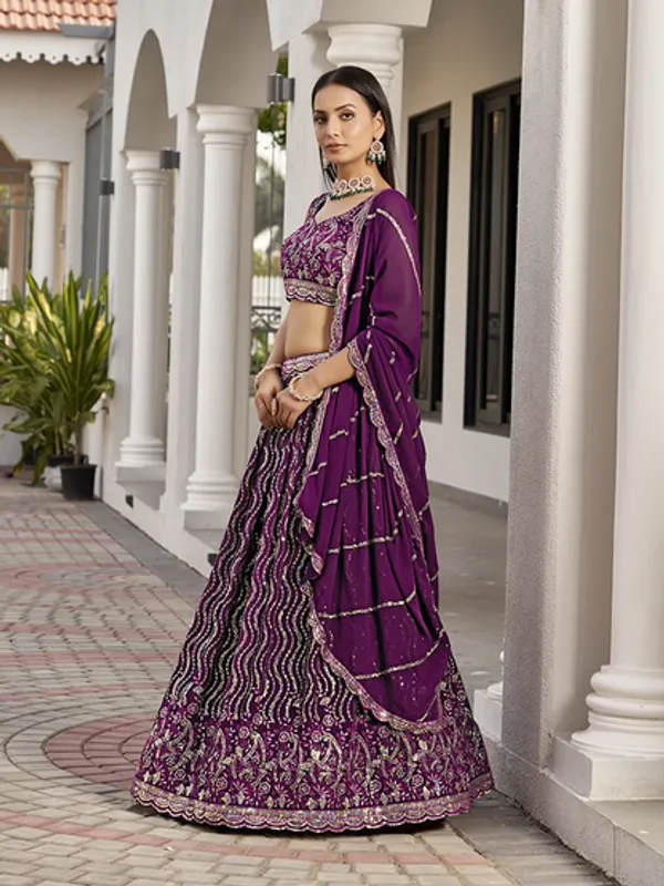 New_Semi_Stitiched_Georgette_Lehenga_Choli