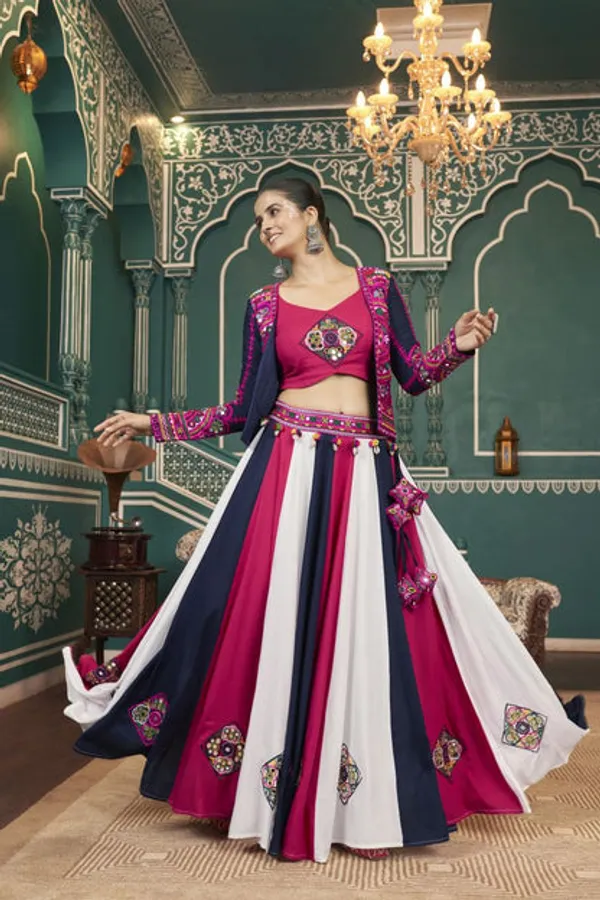 Latest_Semi_Stitched_Lehenga_Choli_With_Duppatta