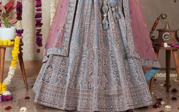 New_Semi_Stitiched_Velvet_Bridal_Lehenga_Choli