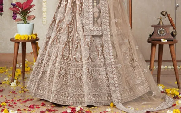 New_Semi_Stitiched_Velvet_Bridal_Lehenga_Choli