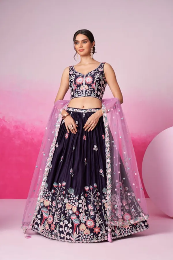 New_Semi_Stitiched_Lehenga_Choli