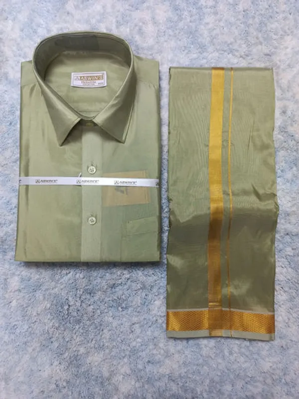 Art_Silk_Dothi_Set_Shirt_Dothi_Kerchief_Belt_3_In_1_Small_Border