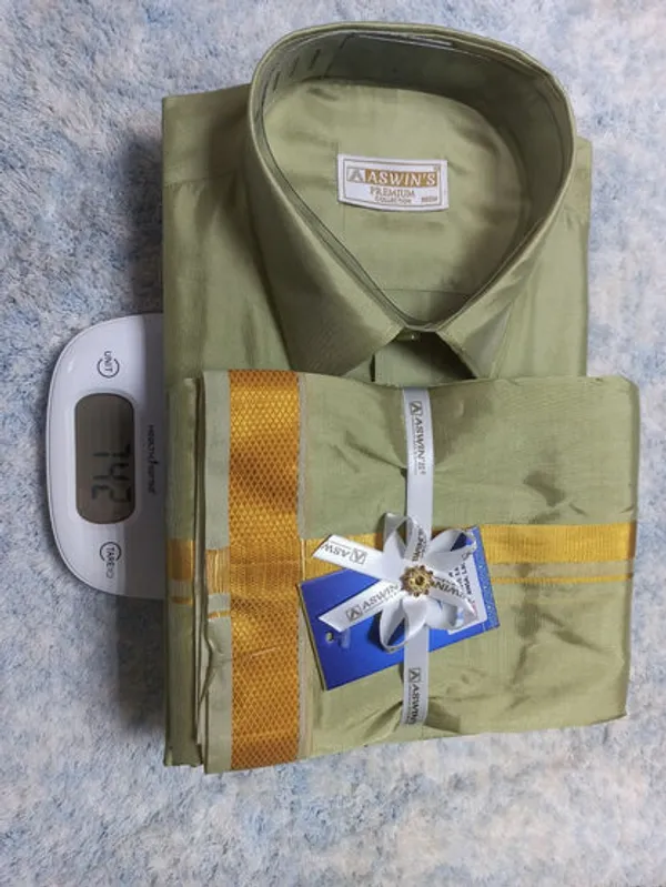 Art_Silk_Dothi_Set_Shirt_Dothi_Kerchief_Belt_3_In_1_Small_Border