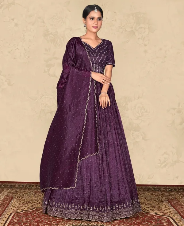 Latest_Semi_Stitched_Lehenga_Choli_With_Dupatta