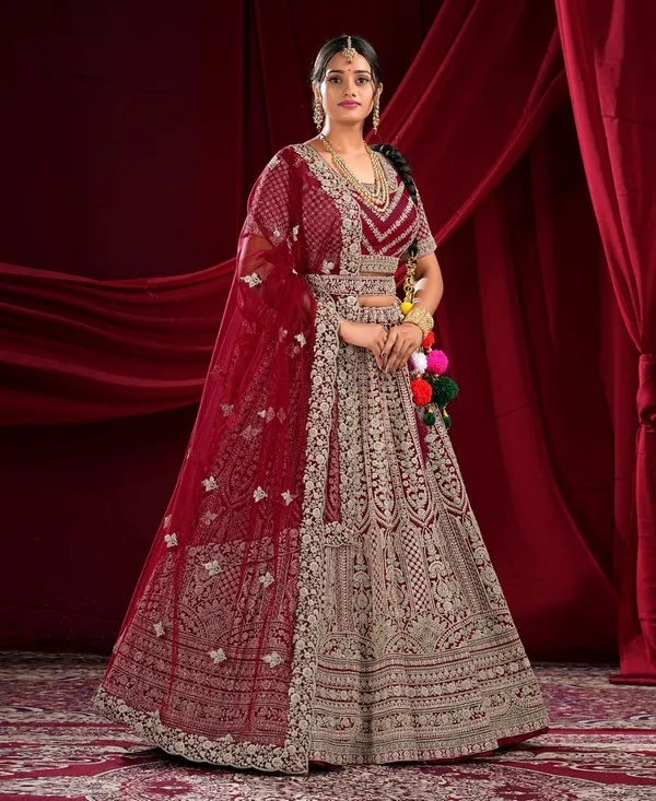 Latest_Semi_Stitched_Lehenga_Choli_With_Duppatta