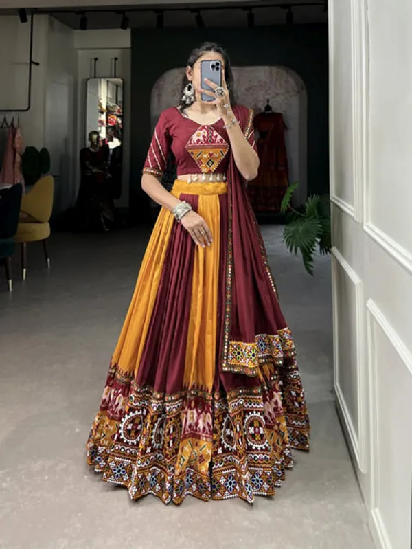 New_Semi_Stitiched_Lehenga_Choli