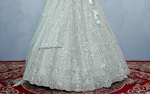 New_Semi_Stitiched_Netted_Lehenga_Choli