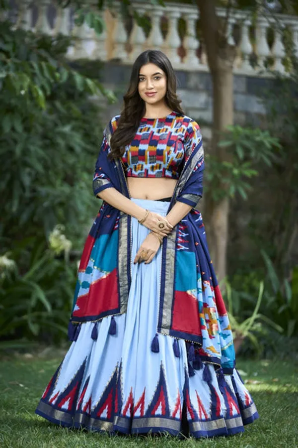 New_Semi_Stitiched_Lehenga_Choli