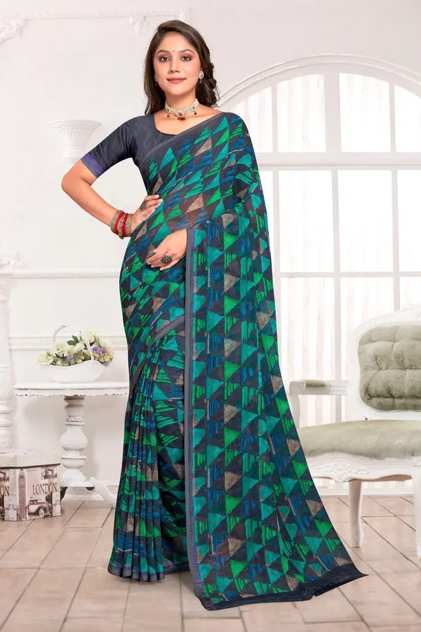 Georgette_Silk_Saree