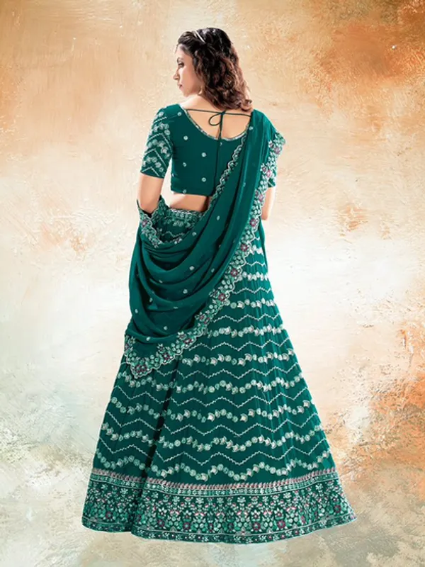 New_Semi_Stitiched_Georgette_Lehenga_Choli