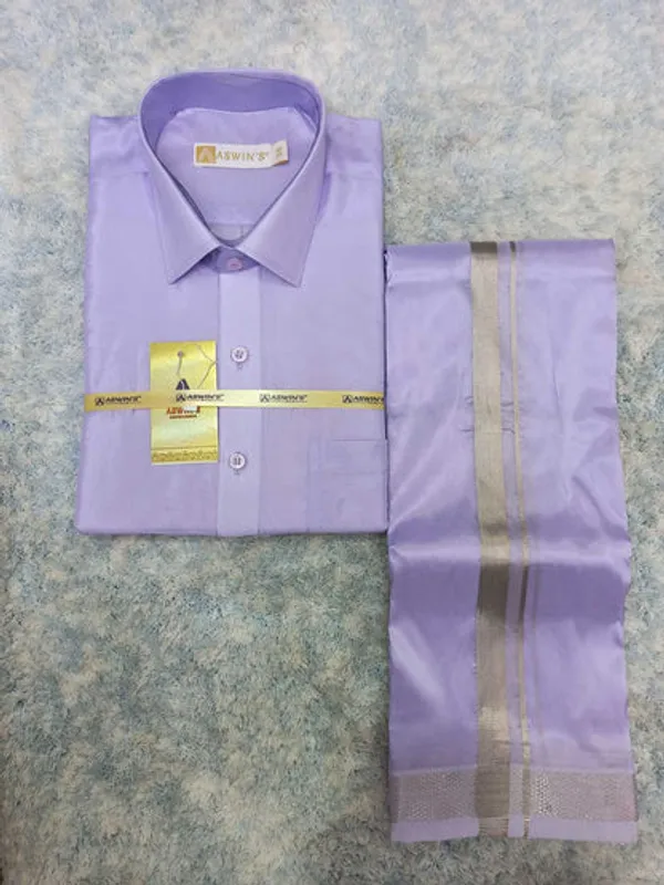 Art_Silk_Dothi_Set_3_In_1_Small_Border