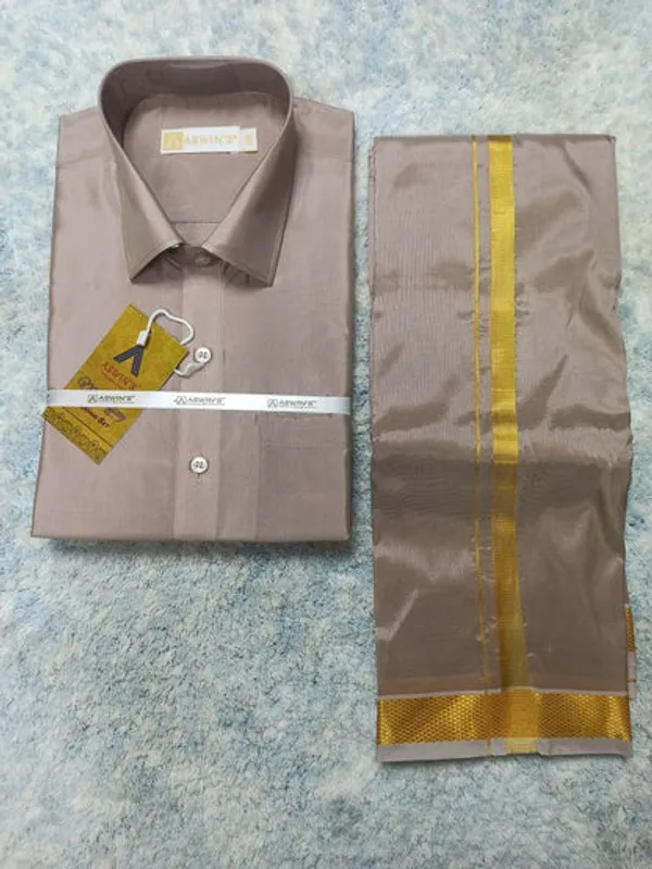 Art_Silk_Dothi_Set_Shirt_Dothi_Kerchief_Belt_3_In_1_Small_Border