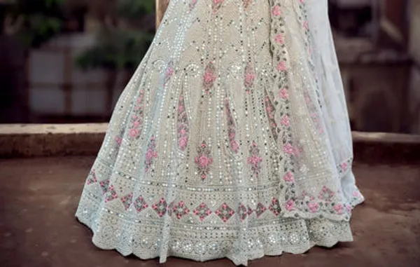 New_Semi_Stitiched_Netted_Lehenga_Choli