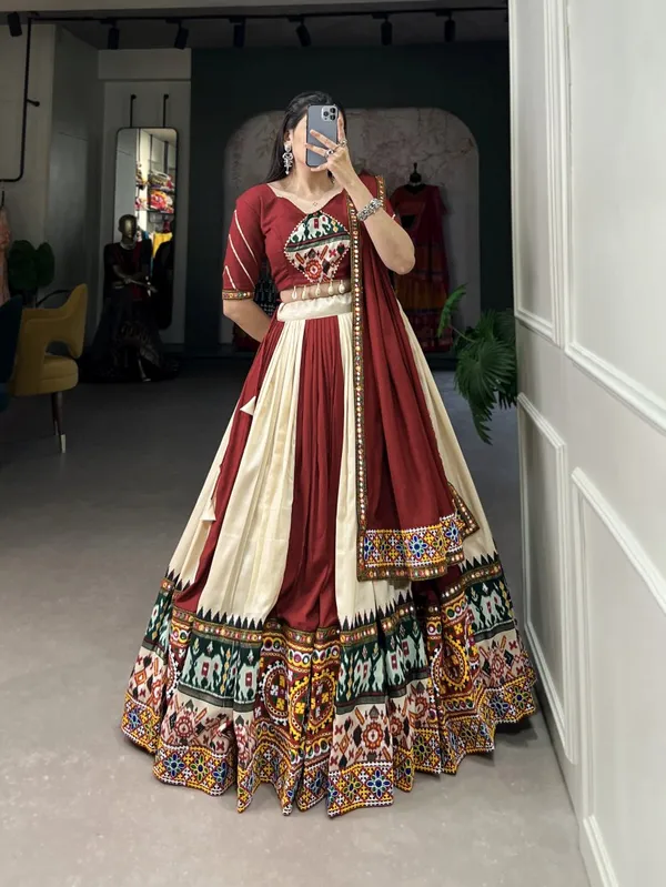New_Semi_Stitiched_Lehenga_Choli