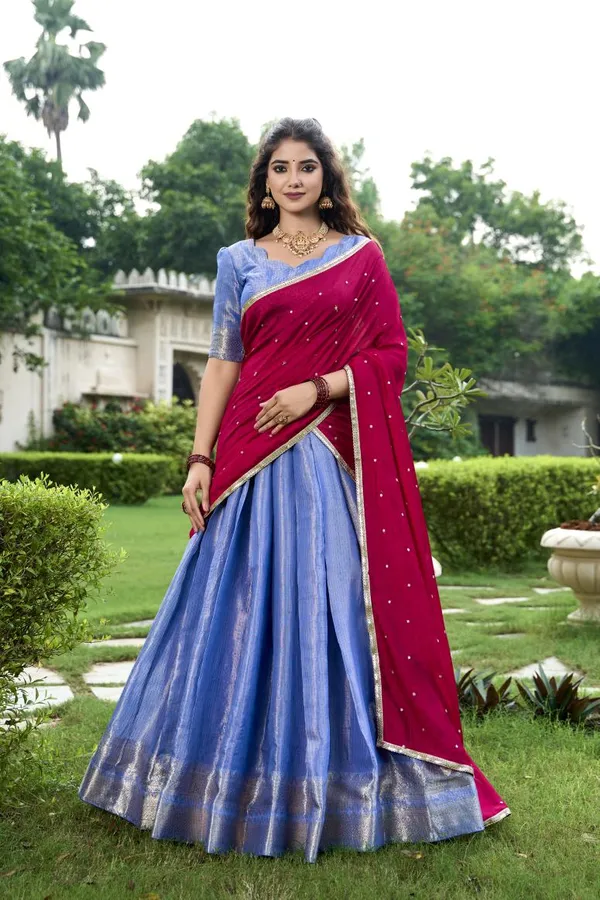 Latest_Semi_Stitched_Banarasi_Lehenga_Choli