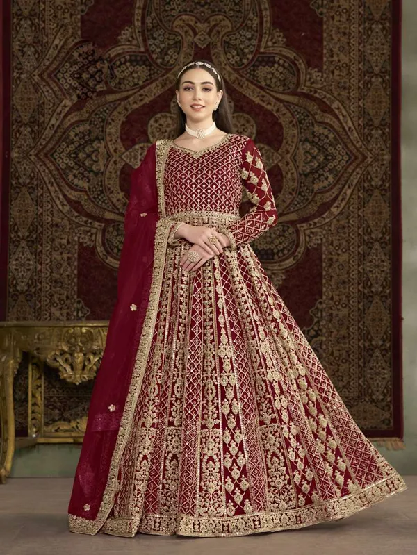 Latest_Semi_Stitched_Gowns_And_Dupatta