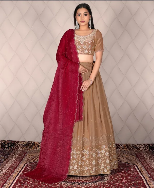 Latest_Semi_Stitched_Lehenga_Choli_With_Dupatta