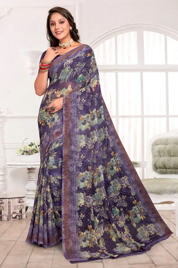 Georgette_Silk_Saree